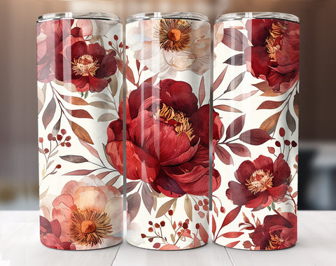 Watercolor Flower 20 Oz Tumbler Wrap