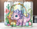 Easter Stegosaurus Dinosaur Tumbler Wrap