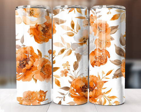 Watercolor Flower 20 Oz Tumbler Wrap