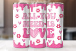 3D Valentine's Day Inflated Tumbler Wrap