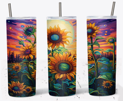 20 Oz Sunflower Skinny Tumbler Wrap