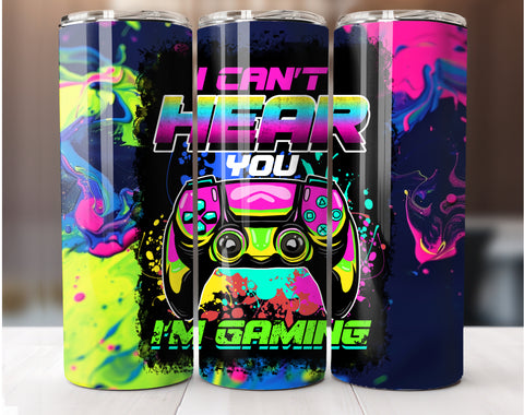 I'm Gaming 20 oz Tumbler Wrap Template