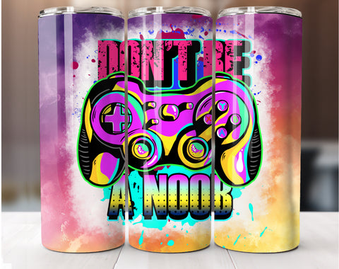 Don't Be A Noob 20 oz Tumbler Wrap Template