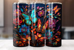 20 Oz 3D Psychedelic Butterfly Tumbler Wrap