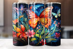 20 Oz Watercolor Butterfly Tumbler Wrap