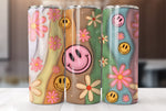 3D Inflated Retro Tumbler Wrap PNG