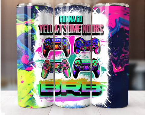 Yell At Some Noobs 20 oz Tumbler Wrap Template