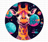 Psychedelic Giraffe PNG