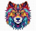 Psychedelic Wolf PNG