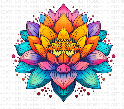 Psychedelic Lotus PNG