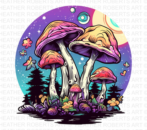 Psychedelic Mushrooms PNG