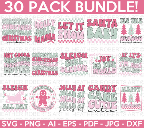 Christmas Retro SVG Bundle