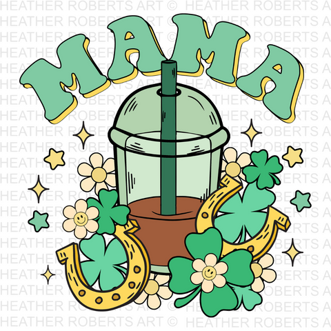 St. Patrick's Day Mama PNG