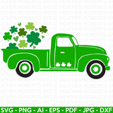 St. Patrick Clover Truck SVG