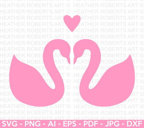 Swan Heart SVG