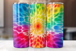 Rainbow Tie Dye 20 Oz Skinny Tumbler Sublimation Wrap