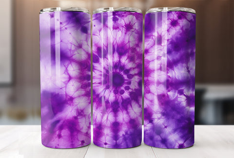 Purple Tie Dye 20 Oz Skinny Tumbler Sublimation Wrap