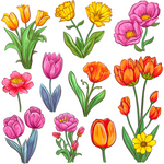 Flowers Clipart Set