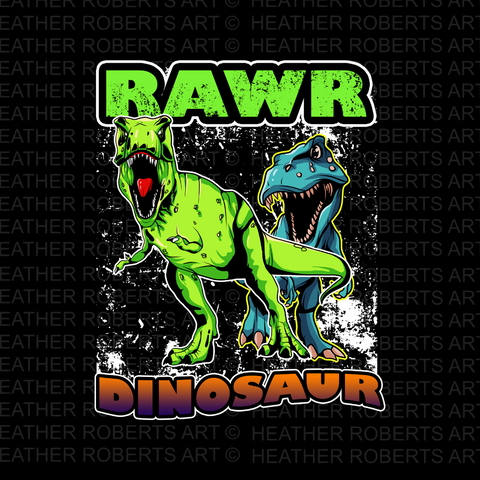 Rawr Dinosaur Sublimation PNG