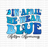 In April We Wear Blue PNG