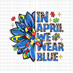 In April We Wear Blue PNG