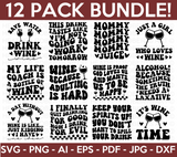 Retro Wine Svg Bundle