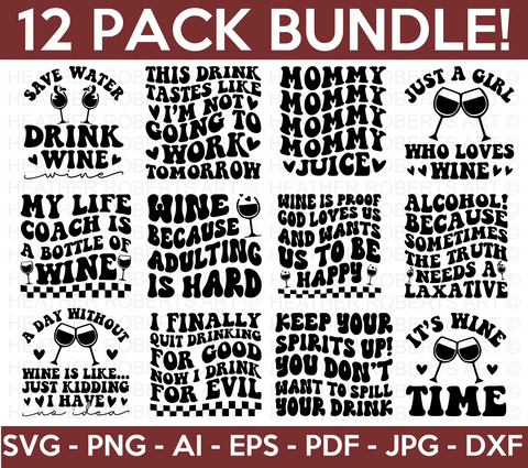 Retro Wine Svg Bundle