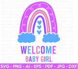 Welcome Baby Girl SVG