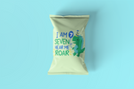 I Am SEVEN Hear Me Roar Dinosaur SVG