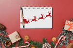 Santa Sleigh and Deers SVG