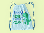 I Am FOUR Hear Me Roar Dinosaur SVG