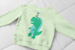 Birthday Dinosaur with Party Hat SVG