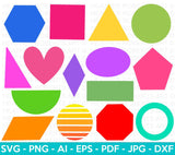 Colorful Basic Shapes SVG Bundle