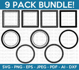 Circular & Square Frame SVG Bundle