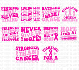 Cancer Awareness Mega SVG Bundle