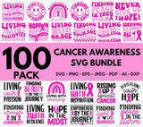 Cancer Awareness Mega SVG Bundle