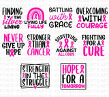 Cancer Awareness Mega SVG Bundle