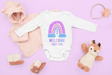 Welcome Baby Rainbow SVG