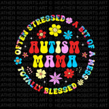 Autism Mama PNG: Awareness Sublimation Design