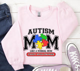 Autism Mom PNG: Varsity Heart Design