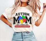 Autism Mom PNG: Varsity Heart Design