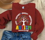 Autism Awareness Tree PNG: Love, Support, Acceptance