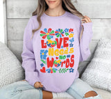 Boho Floral Autism Awareness PNG: Love Needs No Words