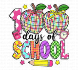 100 Days of School PNG: Teacher Brushstroke Design