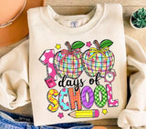 100 Days of School PNG: Teacher Brushstroke Design