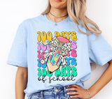 100 Days of School PNG: Teacher Brushstroke Design