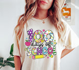 100 Days of School PNG: Brushstroke Teacher Design