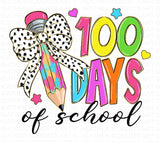 100 Days of School PNG: Teacher Brushstroke Design