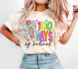 100 Days of School PNG: Teacher Brushstroke Design