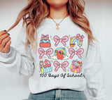 100 Days of School Coquette PNG: Teacher Clipart